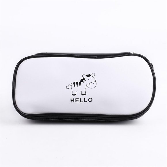 Kawaii Black & White Zebra Pencil Case 1 Piece - Picture 1 of 4